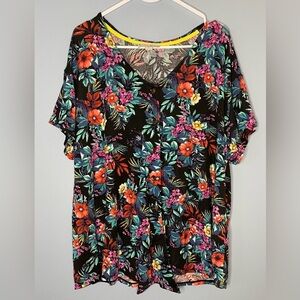 Koolaburra By Ugg Floral Button Tropical Shirt Top Size Large